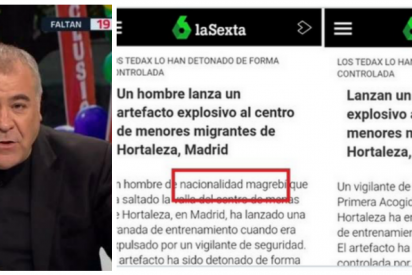 &iexcl;M&aacute;s 'periodismo'! &Eacute;pica pillada a laSexta por querer ocultar la nacionalidad del atacante del centro de los MENAS en Hortaleza