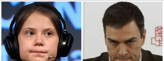 Las caras de S&aacute;nchez y sus mariachis de Moncloa son todo un poema: Greta Thunberg les deja sin la foto m&aacute;s deseada