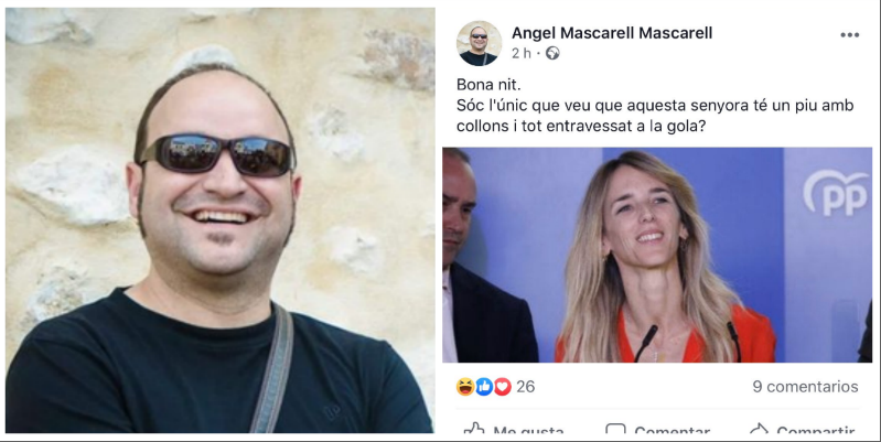 Carmen Calvo, se te ha ca&iacute;do un machista en el PSOE: "&iquest;Soy el &uacute;nico que le ve un pe** atravesado en la garganta a Cayetana &Aacute;lvarez de Toledo?"