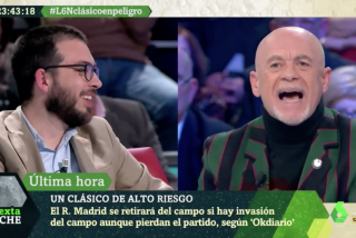 El Quilombo / Alfredo Duro les hace un traje a los 'hooligans' separatistas de laSexta Noche: "&iexcl;A m&iacute; nadie me llama fascista!"