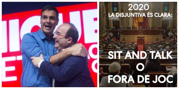 Iceta baila bien pegado a los golpistas: copia el lema de los CDR para felicitar el año y las redes lo crucifican