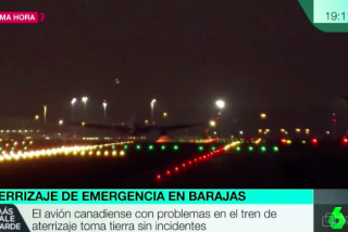 V&Iacute;DEO / As&iacute; aterriz&oacute; el avi&oacute;n de Air Canad&aacute; que volaba sin una rueda, sin un motor y con 128 viajeros a bordo