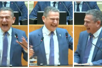 Surrealismo en el Parlamento de La Rioja: ataque de risa del consejero socialista de Hacienda ante los impagos de Pedro S&aacute;nchez