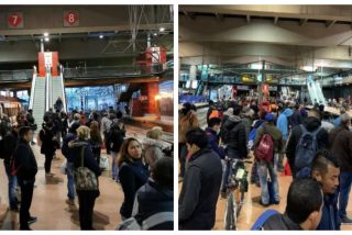 La imagen de la ineptitud del Gobierno: Ábalos reduce el transporte público y Atocha se desborda de viajeros