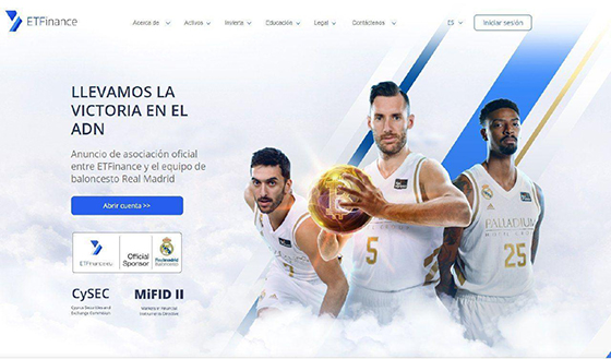 ETFinance patrocina Real Madrid: cuenta demo, bonus 2020