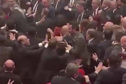 Batalla campal en el parlamento de Turqu&iacute;a: el detonante de los pu&ntilde;os entre oficialistas y opositores al r&eacute;gimen de Erdogan