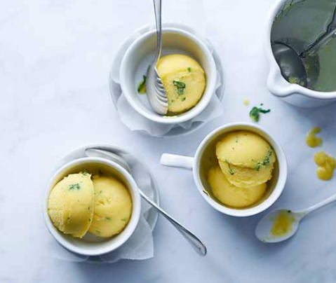 Helado de piña y mango