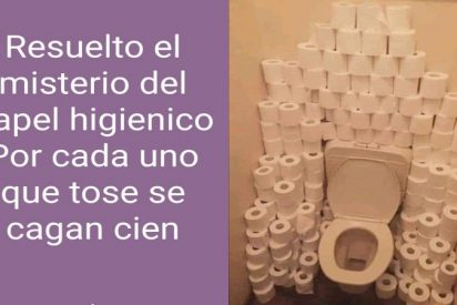Chiste: resuelto el misterio del coronavirus y la desaparici&oacute;n del papel higi&eacute;nico en los supermercados