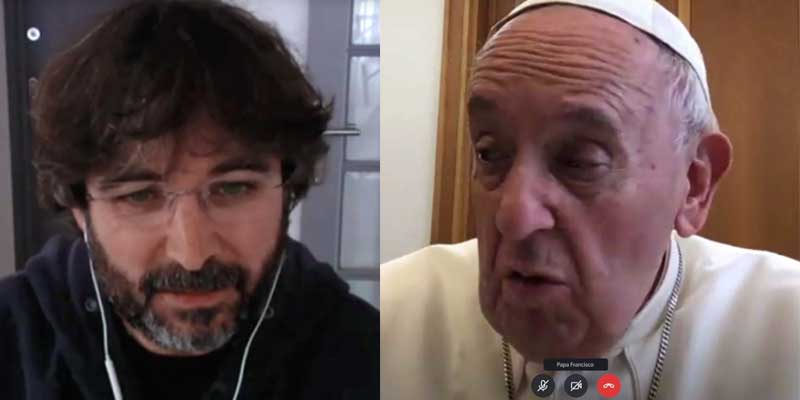 El Papa Francisco vuelve a atender a Jordi &Eacute;vole para encontrar en el capitalismo al culpable de la crisis sanitaria del coronavirus
