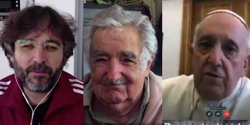 &Eacute;vole, con sudadera de Adidas, sigue doblando la apuesta contra el capitalismo y la globalizaci&oacute;n: Jos&eacute; Mujica coge el relevo del Papa Francisco en laSexta