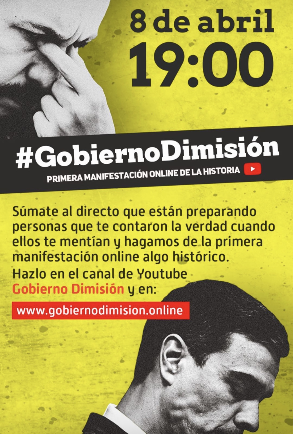 España se mueve: pionera manifestación mundial online y es contra la gestión de Pedro Sánchez en el Covid-19