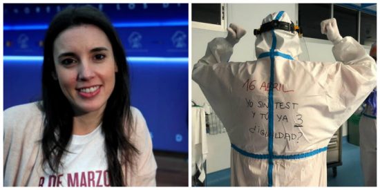 Un enfermero le saca los colores a Irene Montero con una foto demoledora