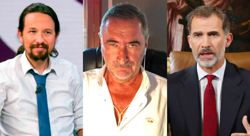 Carlos Herrera compara al Rey con Iglesias frente al coronavirus y concluye que el Podemos es un "charlat&aacute;n cantama&ntilde;anas"