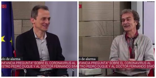 Esperpento en TVE: Pedro Duque y Fernando Sim&oacute;n bromean sobre un coronavirus que ya ha matado oficialmente a m&aacute;s de 20.000 personas