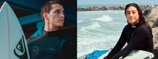 Lucca Mesinas y Daniella Rosas, "surfeando" en los tiempos del Coronavirus