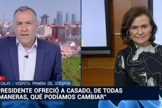 La sovi&eacute;tica TVE masajea a Carmen Calvo pero sin manta ni mascarilla