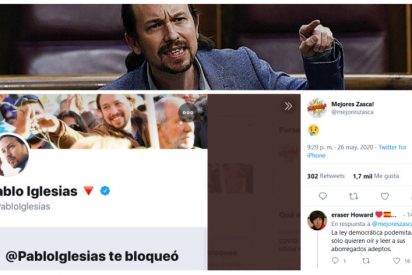 Pablo Iglesias bloquea a 'Los mejores zasca' y la reacci&oacute;n de Twitter contra el podemita es descacharrante