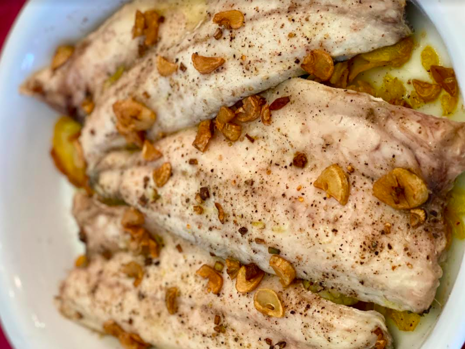Lubina a la espalda