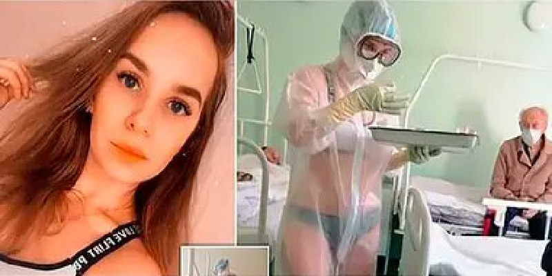 Nadia, enfermera rusa, atiende a los pacientes de coronavirus en ropa interior 'porque hace mucho calor'