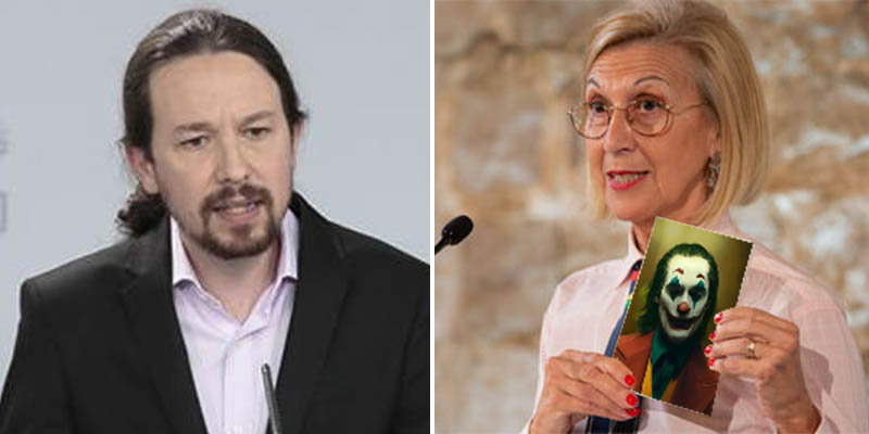 Rosa D&iacute;ez quita la careta al Joker Iglesias: "Es la historia de un payaso que tras fracasar se convirti&oacute; en psic&oacute;pata"