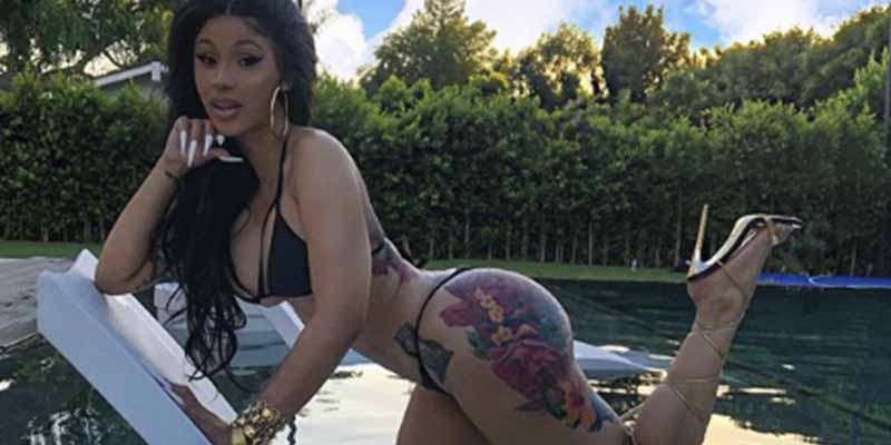 Cardi B hace alucinar a sus seguidores al dejar caer su falda pareo