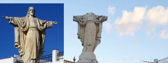 Cristo, mutilado y profanado en La Roda