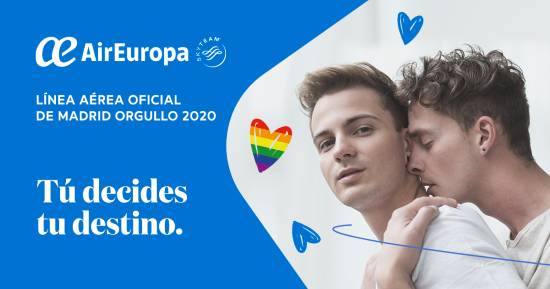 Air Europa, l&iacute;nea a&eacute;rea oficial del primer Orgullo LGTBI virtual