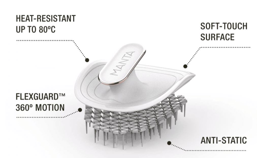cepillo pelo flexible manta