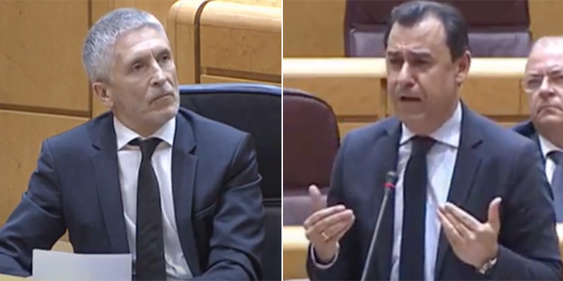 Ma&iacute;llo desencaja a Marlaska en el Senado: "&iexcl;Me minti&oacute; a m&iacute; y a todos los espa&ntilde;oles, co&ntilde;o!"