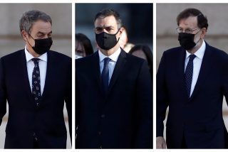 La sobrecogedora imagen con S&aacute;nchez, Rajoy y Zapatero que jam&aacute;s pensamos que ver&iacute;amos
