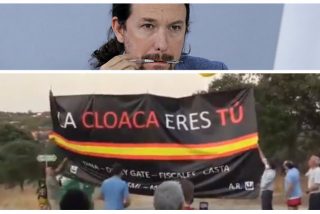 La nueva protesta de los vecinos de Galapagar contra Pablo Iglesias viene con recado: "&iexcl;La cloaca eres t&uacute;!"