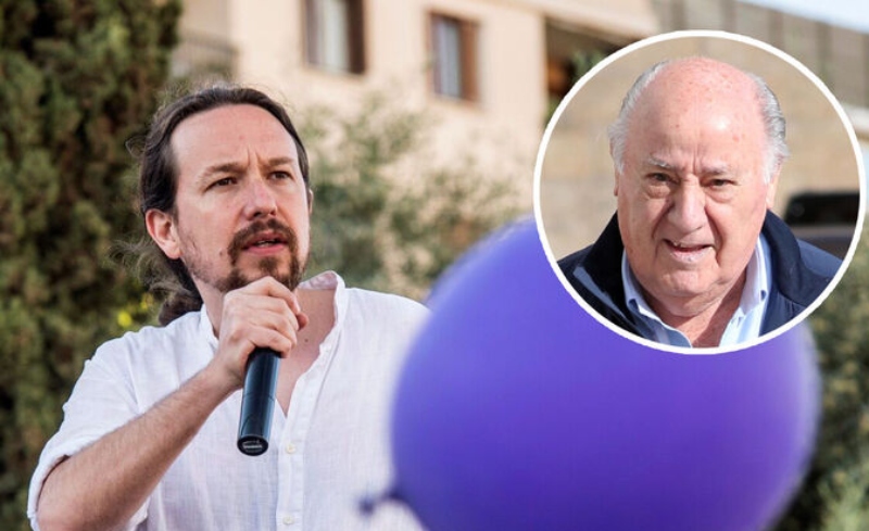 Chiste: el de las donaciones de Amancio Ortega a Podemos y las camisetas de Zara tras el batacazo de Pablo Iglesias