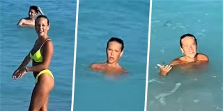Queda desnuda en la playa porque su novio le cambi&oacute; el bikini por otro con 'trampa'