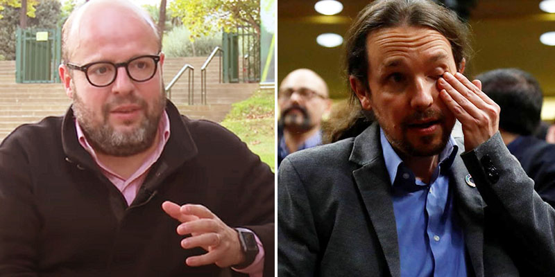 Bestial azotaina de Sostres a Iglesias por huir de Asturias por unas pintadas: "Cobarde, pantomima, cursi, quejica, impostor, pat&eacute;tico payaso"