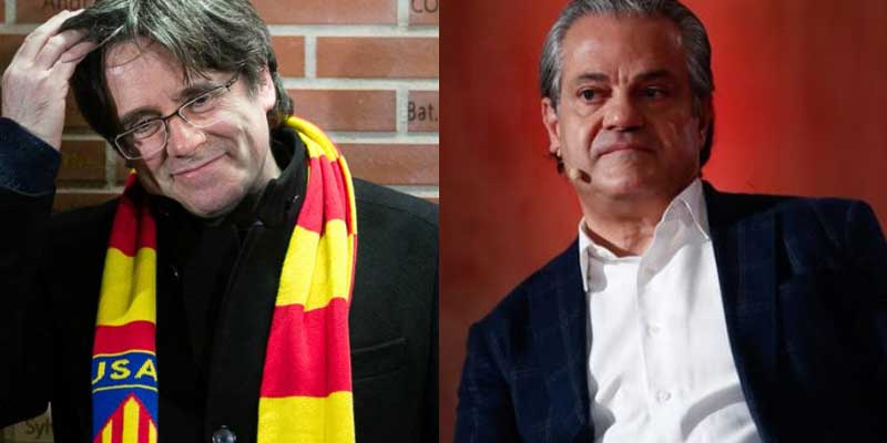 Marcos de Quinto retrata al fugado Puigdemont por criticar "la huida" de Juan Carlos I: "&iquest;Pero este t&iacute;o es gilipollas?"