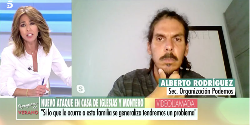 Colosal estacazo de Ana Terradillos al diputado podemita Alberto Rodr&iacute;guez por defender las pantomimas de sus l&iacute;deres