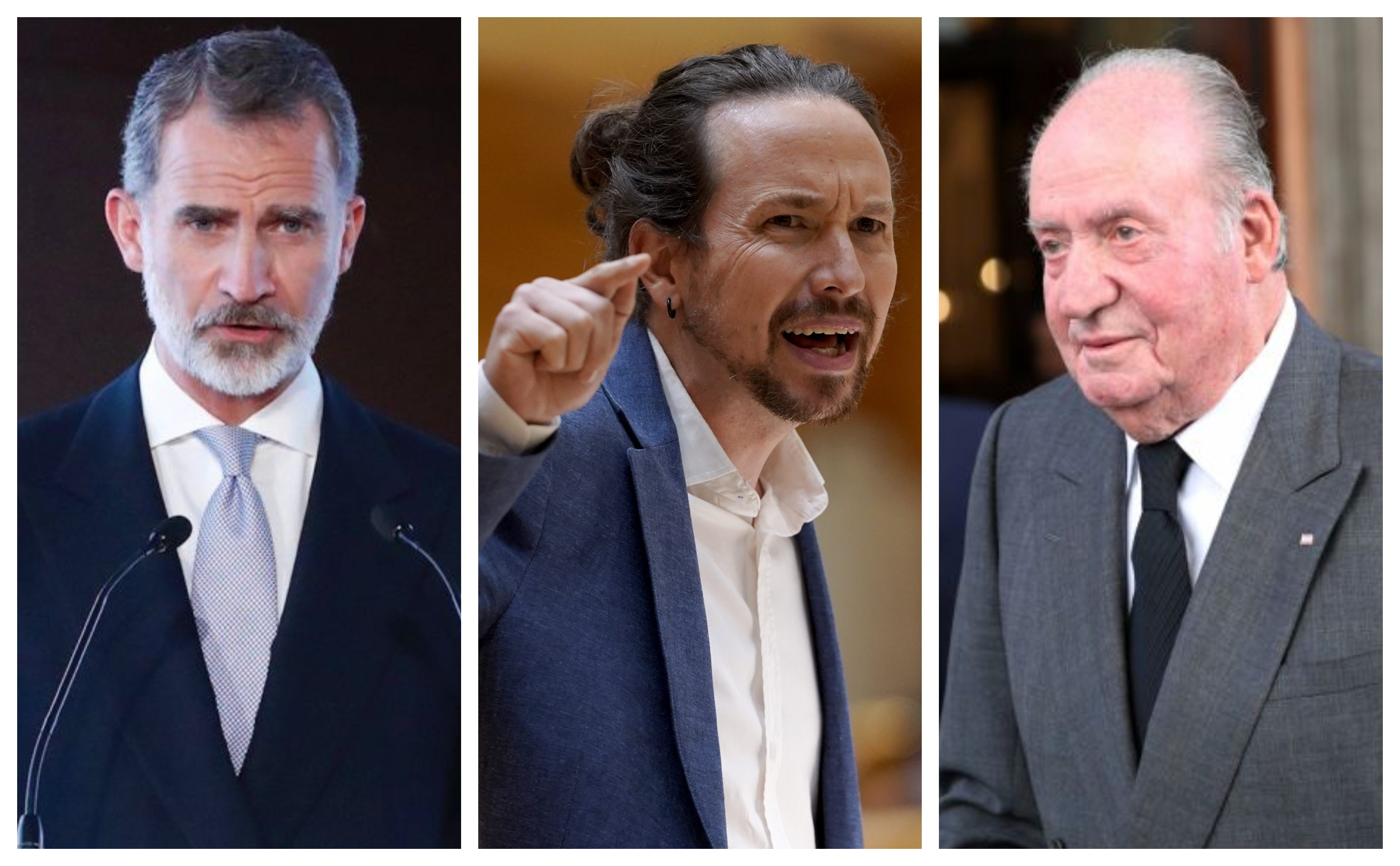 Unidas Podemos exige amordazar a Felipe VI y reclama la 'decapitación' de Juan Carlos I