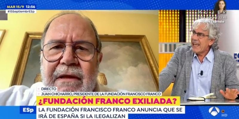 Tremendo enganchón entre Toni Bolaño y el presidente de la Fundación Franco en Antena3: "¡Nazi, fascista!"