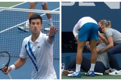 Echan a Djokovic del US Open, descalific&aacute;ndole por darle un pelotazo a una juez de l&iacute;nea