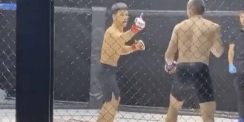 El KO m&aacute;s humillante de las MMA: peineta, patada voladora y hasta nunca