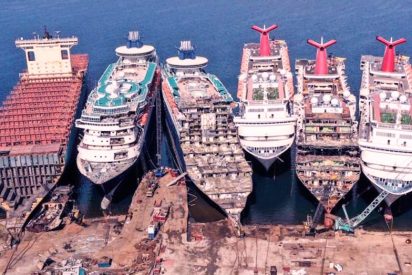 El coronavirus y el ins&oacute;lito destino de la industria de cruceros: algunos barcos se est&aacute;n desmantelando