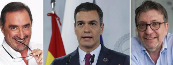 Herrera y Camacho se tienen que re&iacute;r por no llorar con Pedro S&aacute;nchez, 'el inventor de la vacuna'