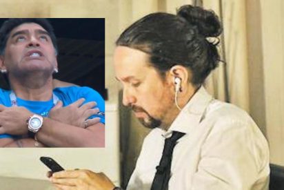 Cachondeo en toda Espa&ntilde;a a cuenta de Pablo Iglesias y su delirante despedida a Maradona
