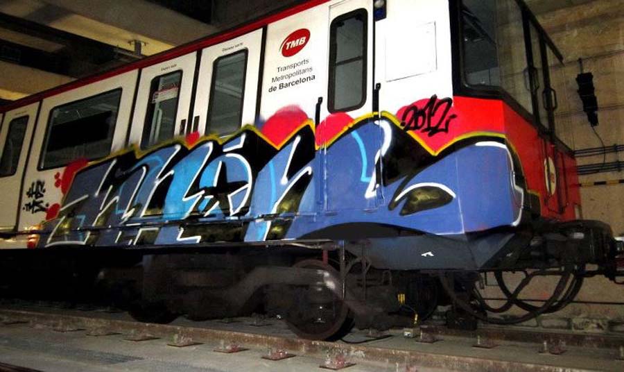 Capturan a 99 grafiteros por pintar los vagones de Renfe y Metro de Barcelona