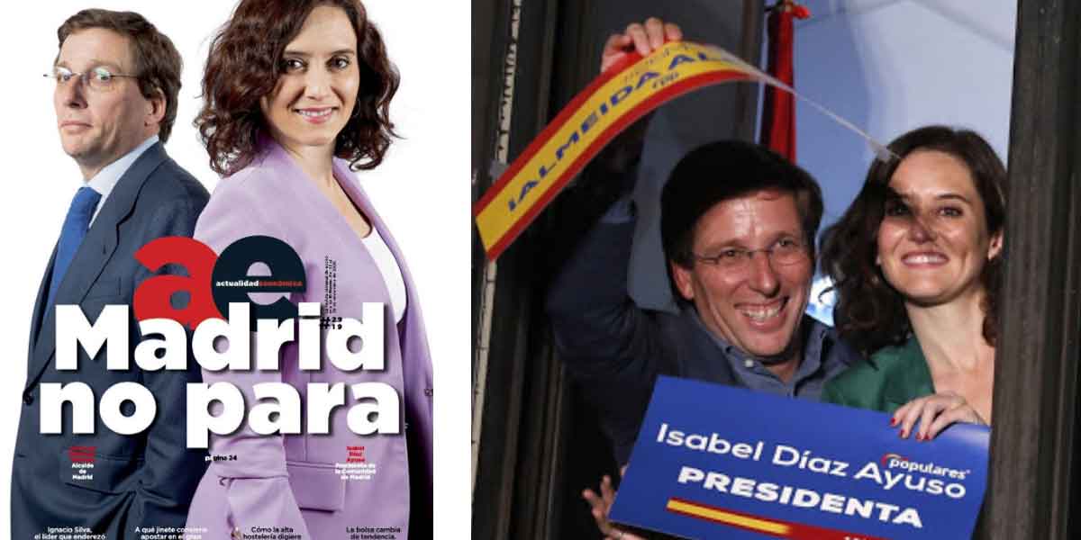 La izquierda rabia con la portada (y los &eacute;xitos) de D&iacute;az Ayuso y Mart&iacute;nez-Almeida juntos