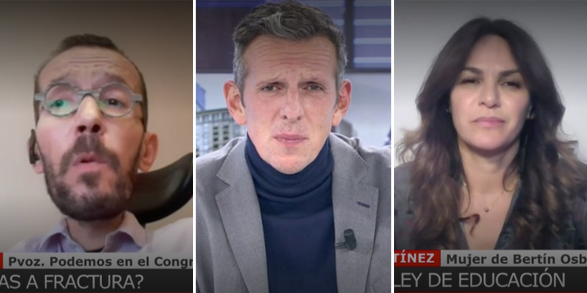 La cara m&aacute;s deplorable de Echenique: llama mentirosos e interesados a Bert&iacute;n Osborne y Fabiola