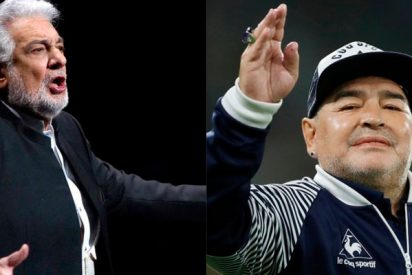 Los progres que 'linchan' a Pl&aacute;cido Domingo por "machista", aplauden a Maradona que pegaba a las mujeres