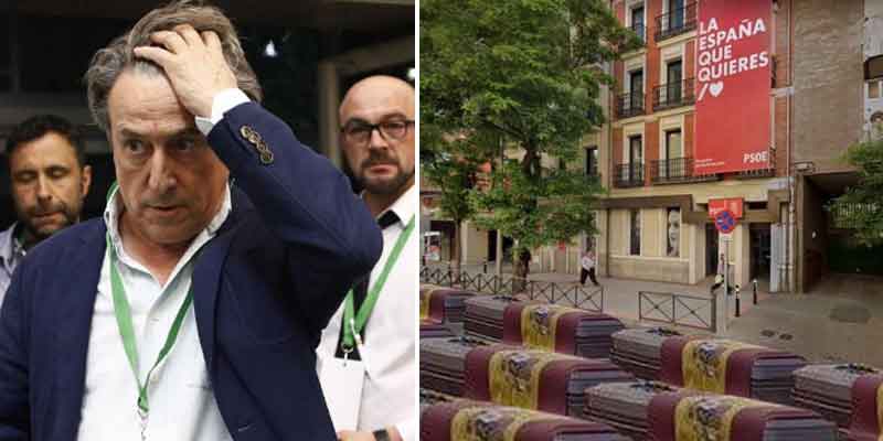 El PSOE se querella contra Hermann Tertsch por publicar el meme con ata&uacute;des en la calle Ferraz: "&iexcl;Piel fina!"