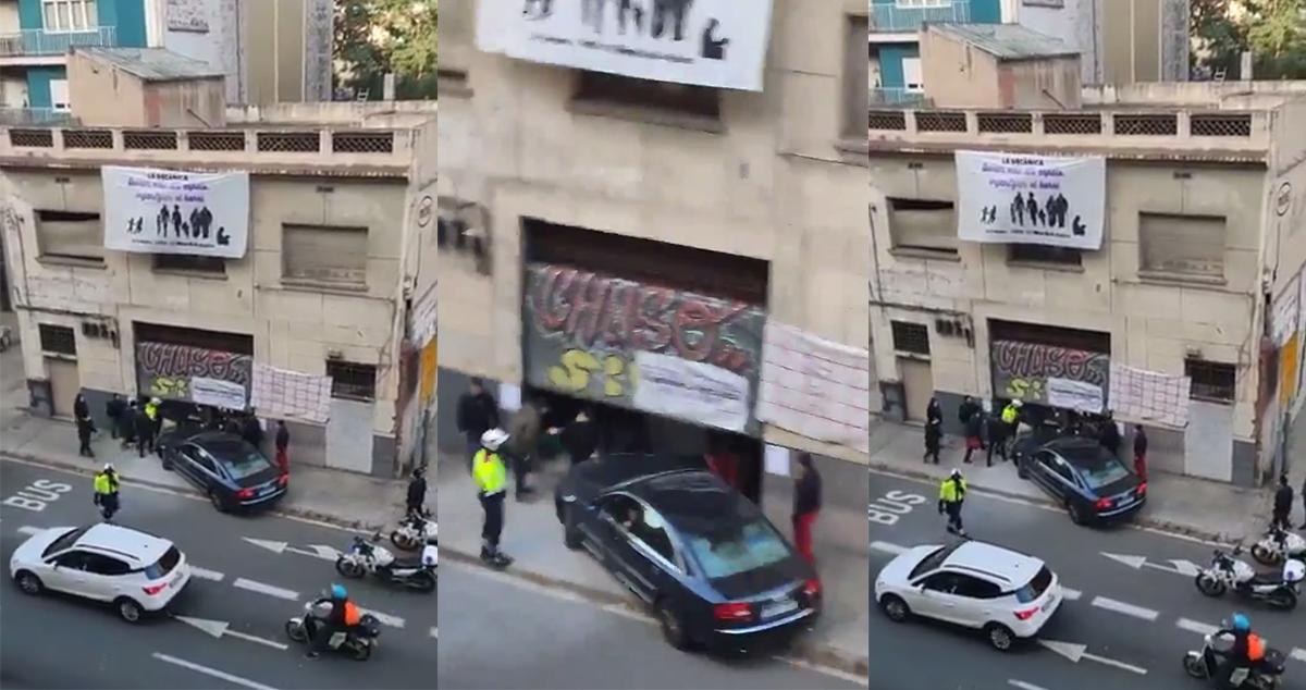 Los Mossos catalanes detienen a un empresario por empotrar el coche contra un local suyo tomado por 'okupas'