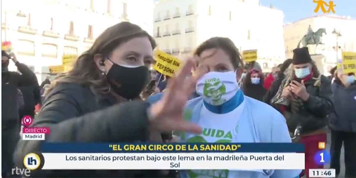 La izquierda monta el circo para protestar contra el hospital de Ayuso y TVE les da la m&aacute;xima cobertura posible